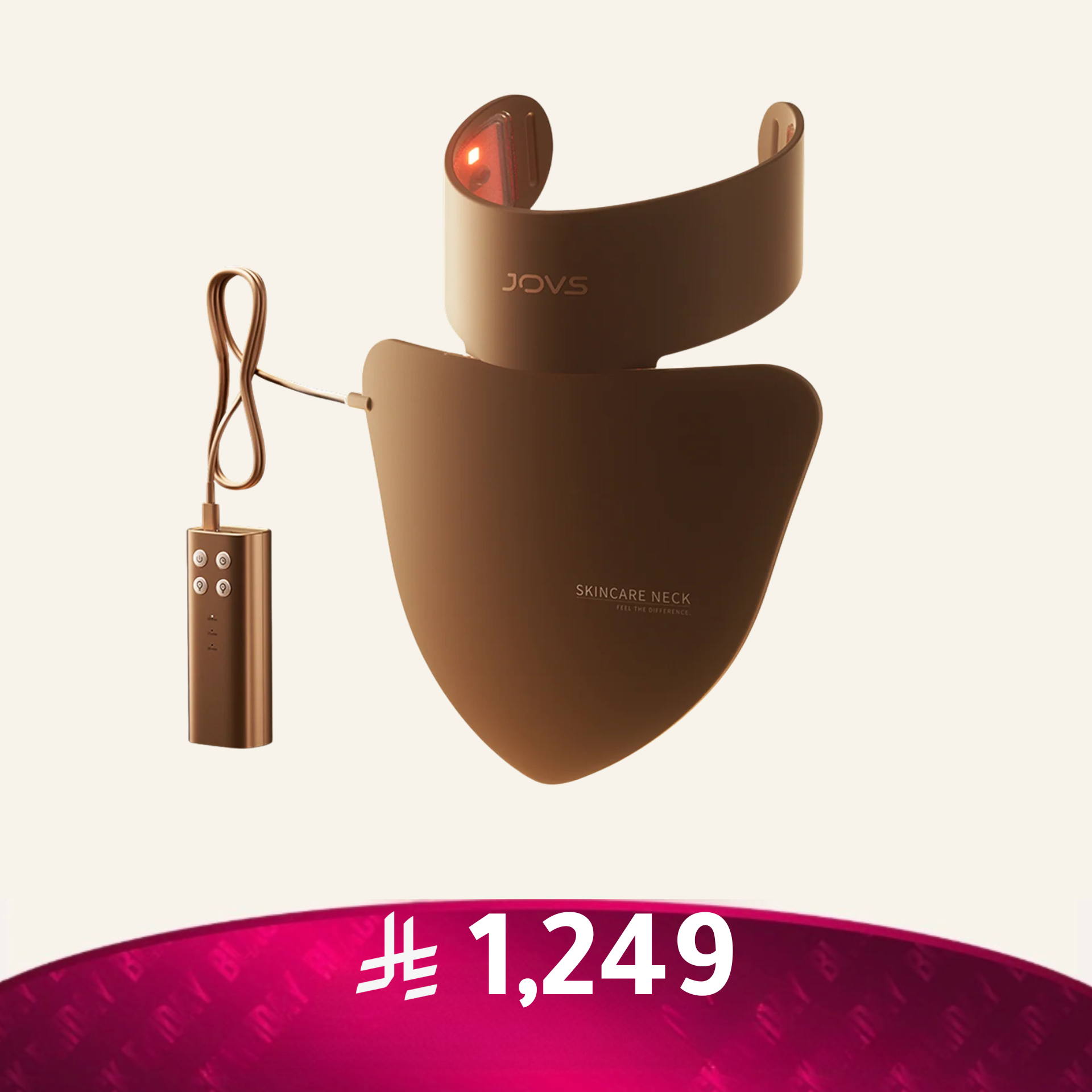 قناع JOVS بضوء LED للرقبة والصدر